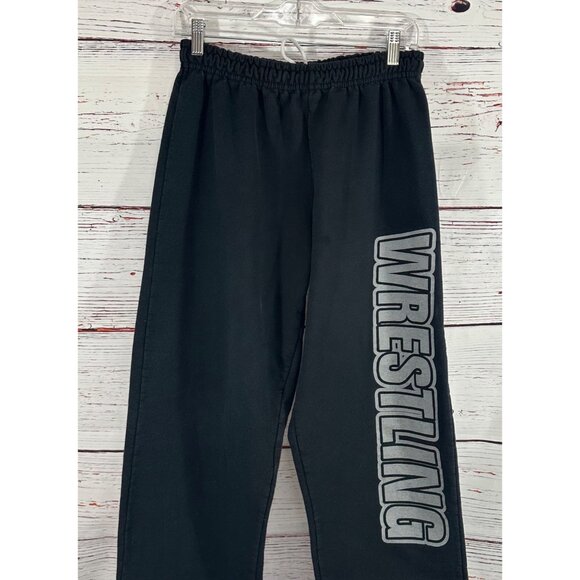 Black Wrestling Sweatpants Unisex Adult Small Elastic drawstring Waistband Sport - Picture 3 of 6